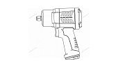Пневмогайковерт ударный 1/2", 1550 Нм NORDBERG NP14140