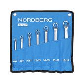 Набор ключей накидных 7 шт, планшет тетрон NORDBERG 10407P