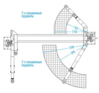 NORDBERG ПОДЪЕМНИК N4121A-4T_220V 2х стоечный электрогидравлич. 4т, ассиметричный